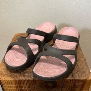 Crocs sandals, size 10W